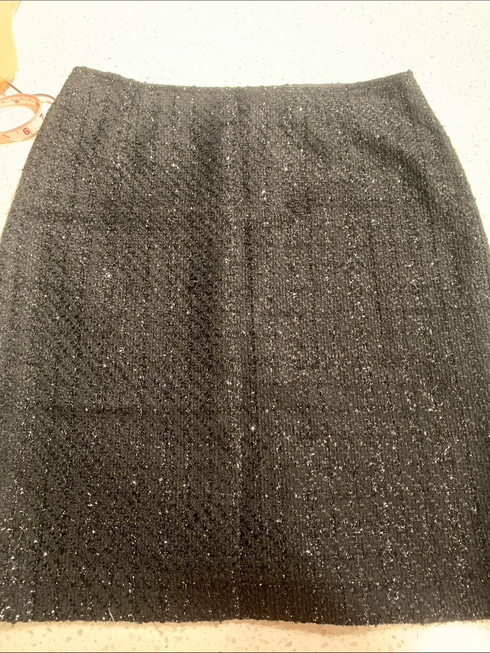 Jones & Co Classic Black Tweed Pencil Skirt